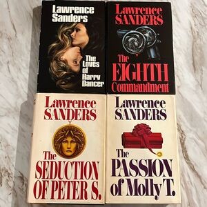 Lawrence Sanders Lot Of 4 Hardcover Books